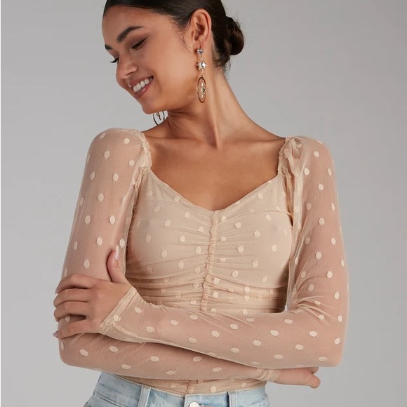 Windsor Tops - 🔴 SOLD 🔴 Windsor Tan bodysuit